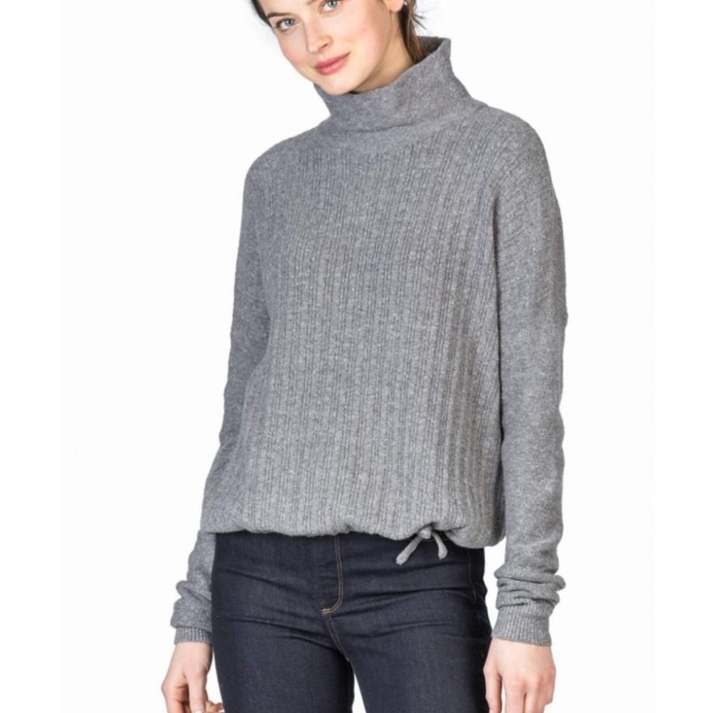 Lilla P Drawstring Hem Turtleneck Sweater Nwot - image 1